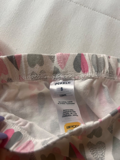 Girl’s Pekkle Brand Pajama Pants Set, Kids 8
