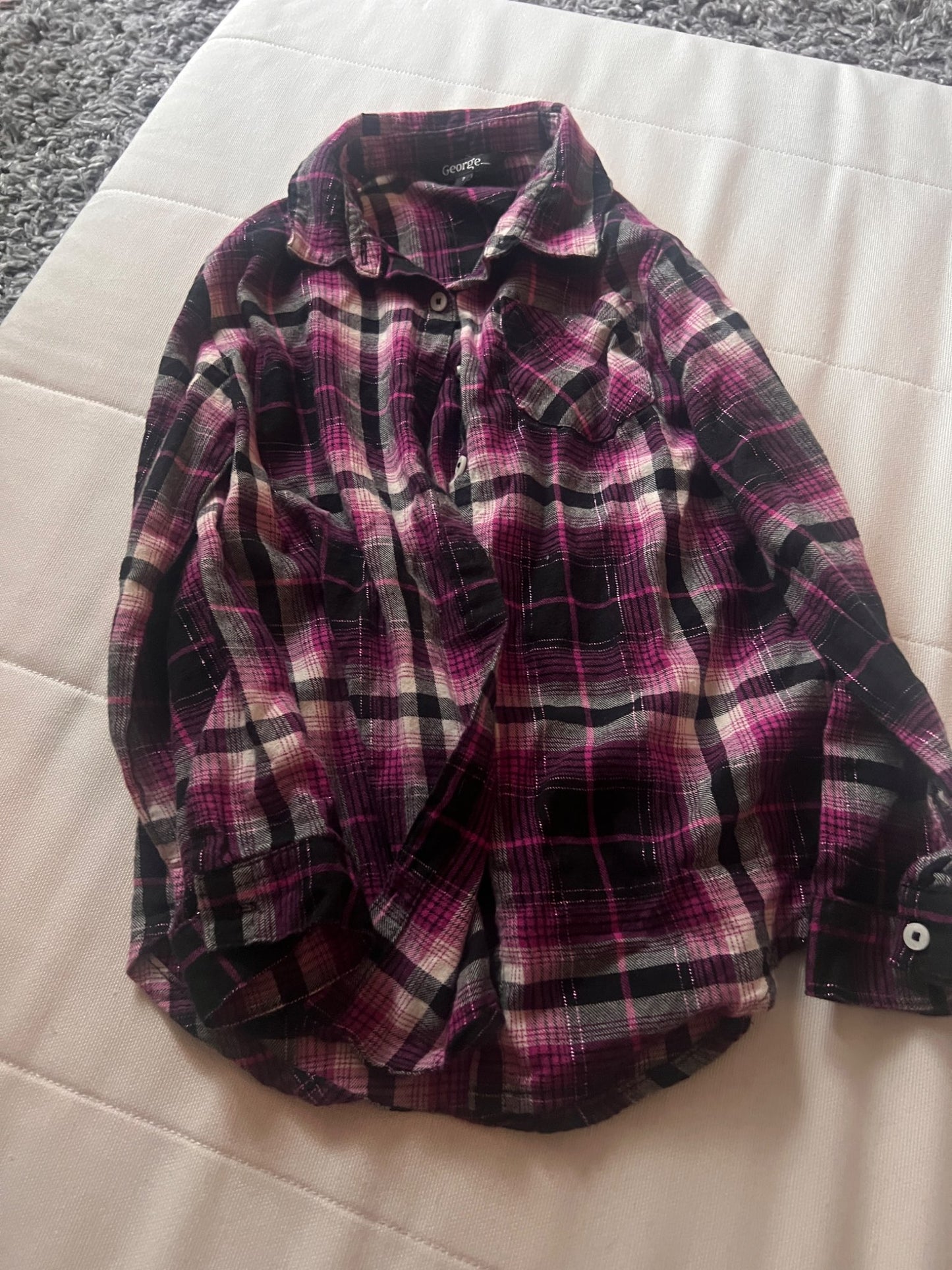 Girl’s Mixed Bundle Plaid Shirts, Kids 7