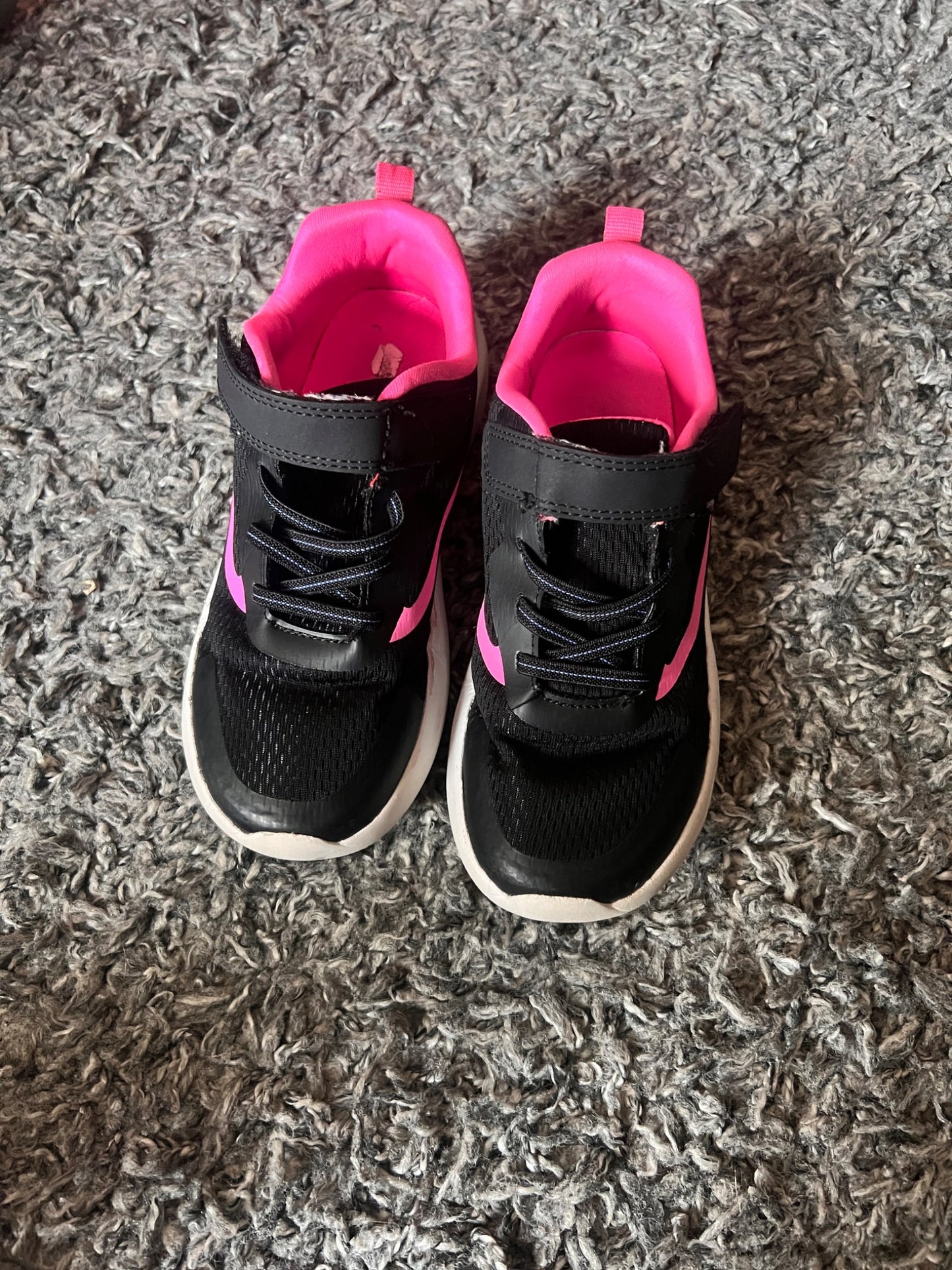 Girl’s Black Velcro Shoes, Shoes 1 (Kids:4-8yr)