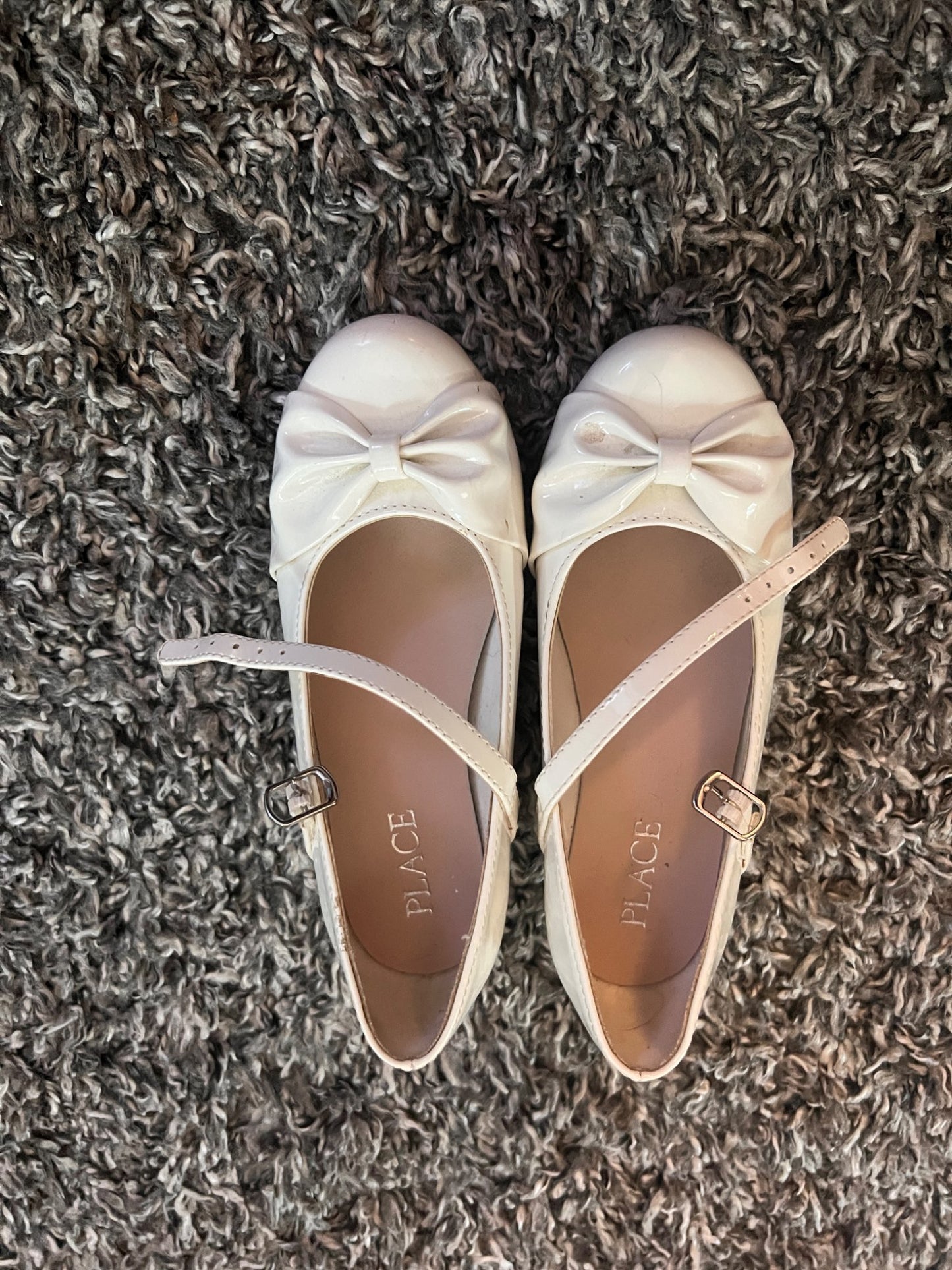 Girl’s White Dress Shoes, Shoes 13 (Kids:4-8yr)