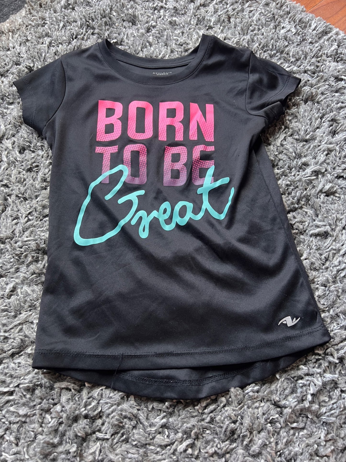 Girl’s Born to Be Great T Shirt, Kids 6/6X