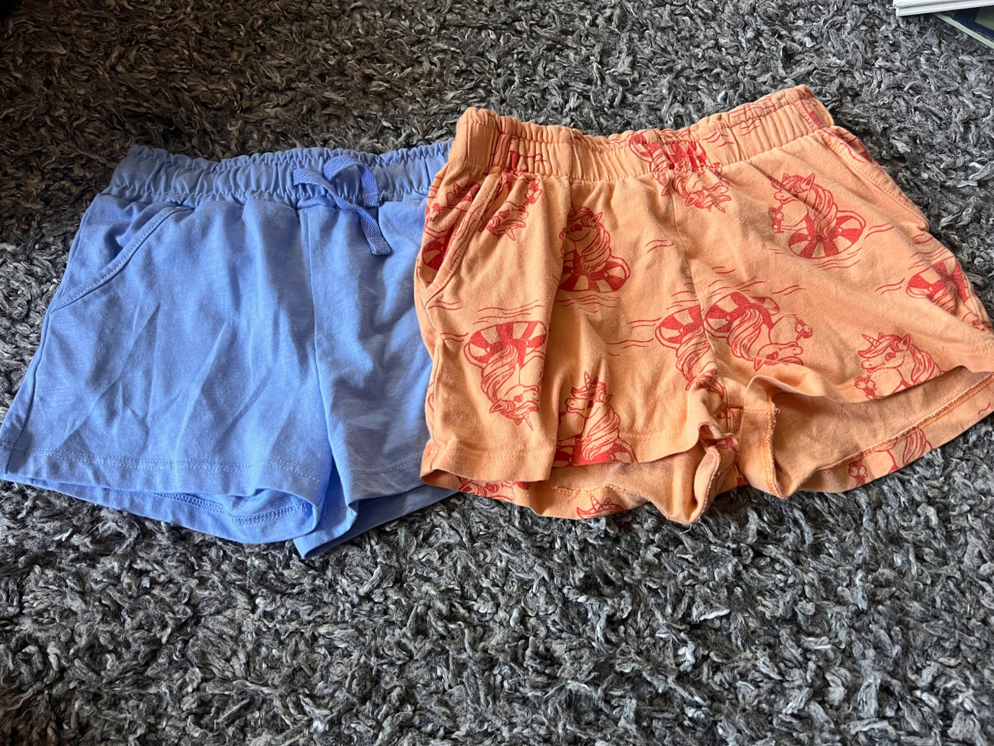 Girl’s Mixed Bundle Blue/Unicorn Shorts, Kids 5/5T