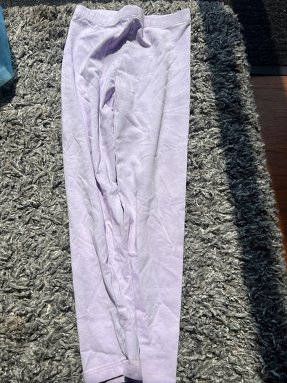Girl’s Lilac Purple Leggings , Kids 6/6X