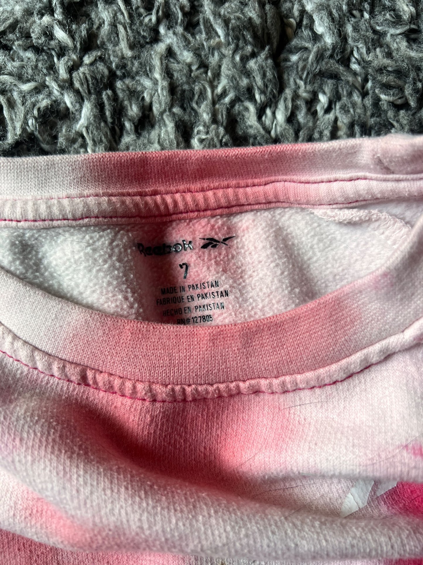 Girl’s Reebok Tie Dye Sweater, Kids 7