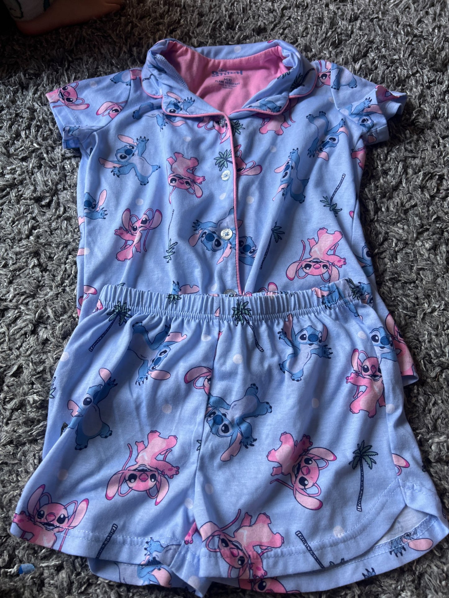 Girl’s NWOT Disney Stitch/Angel Pj’s Set , Kids 8