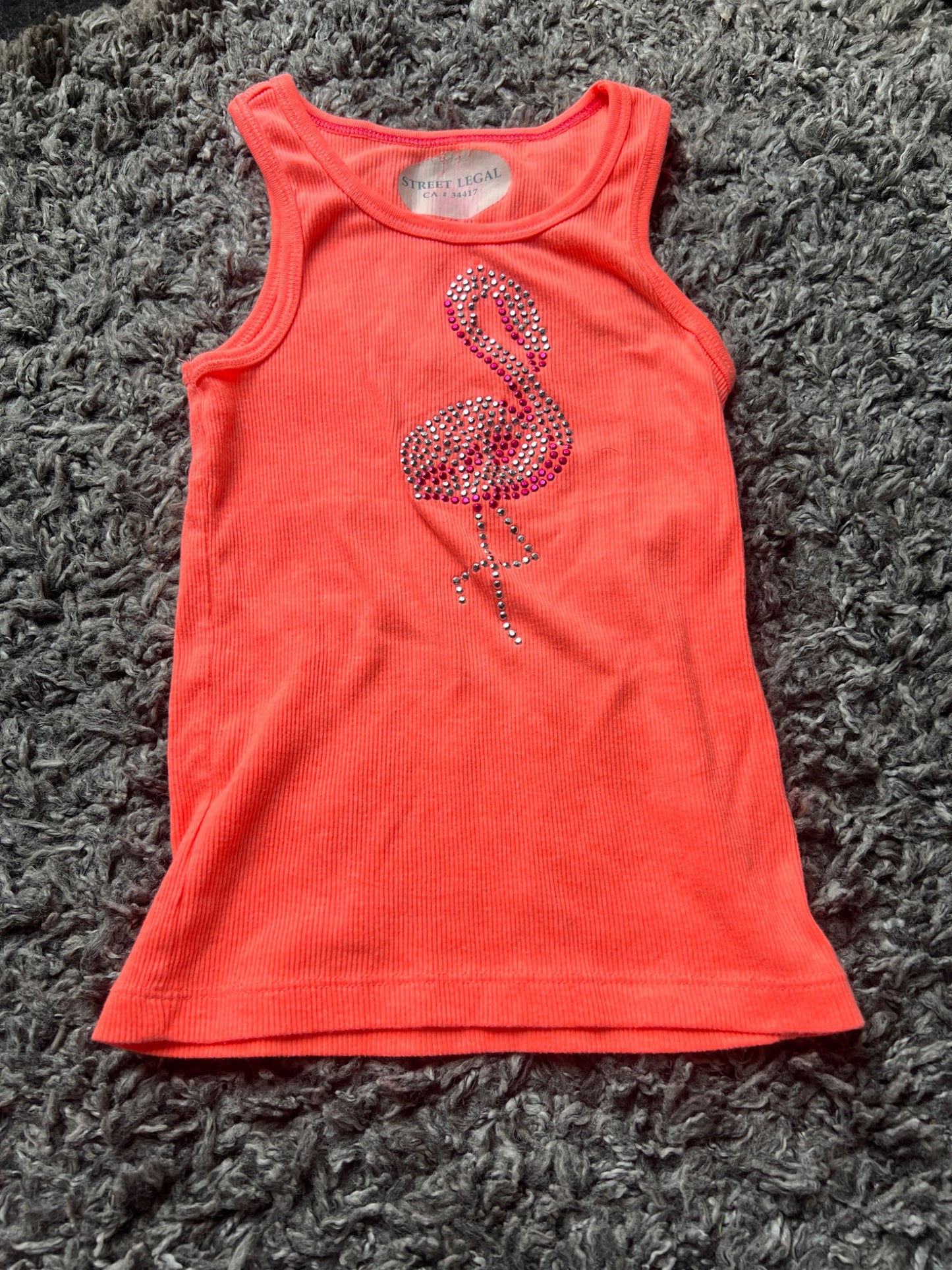 Girl’s NWOT Flamingo Tank Top, Kids 7