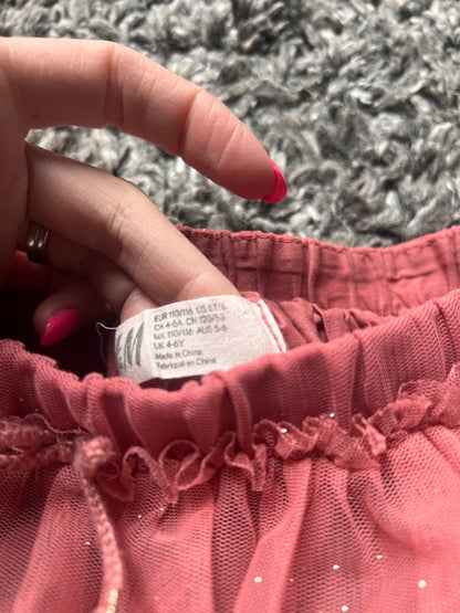 Girl’s Sparkly Dusty Pink Ballet Skirt , Kids 4/4T