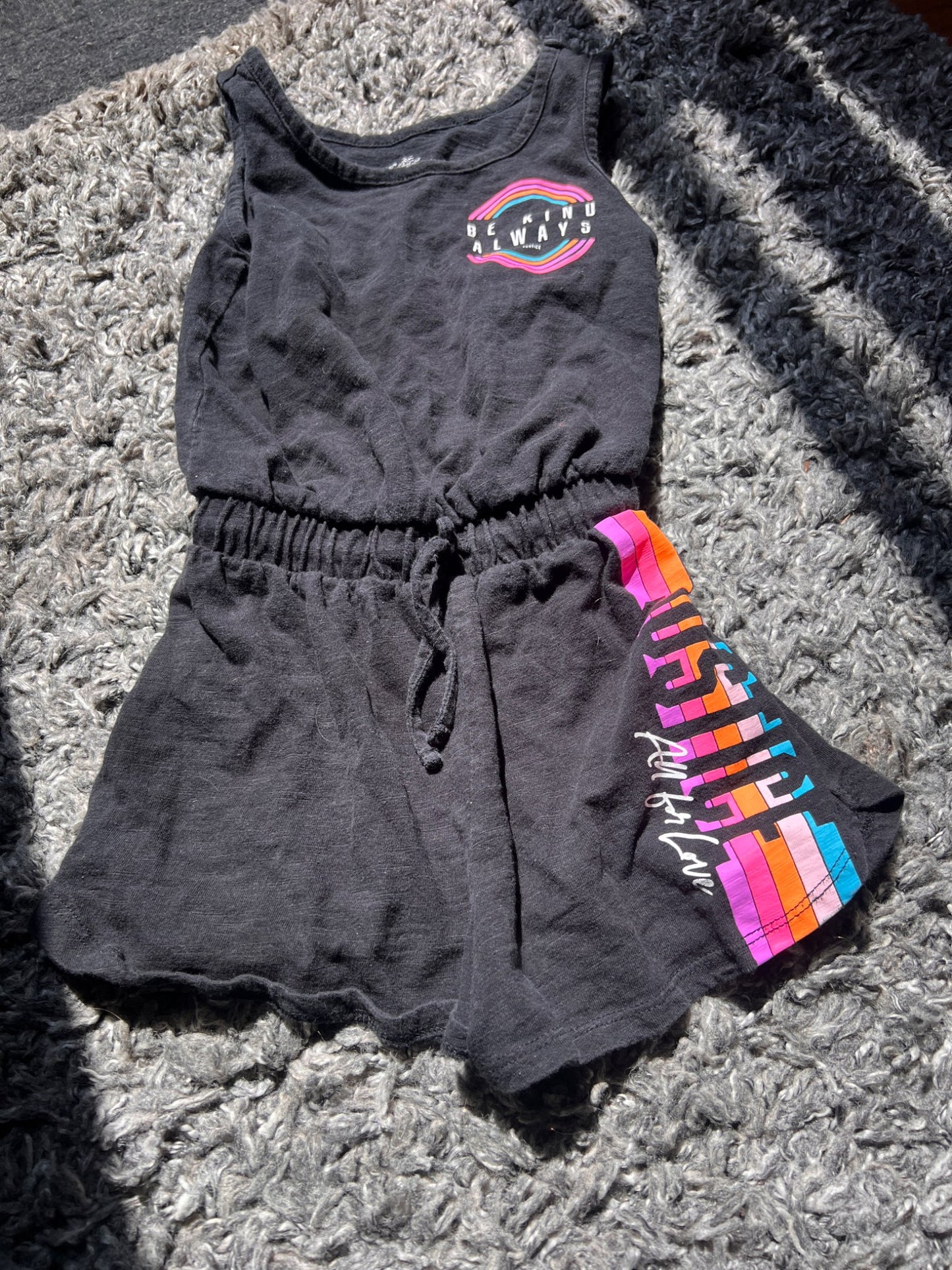 Girl’s Justice Brand Black Romper, Kids 5/5T