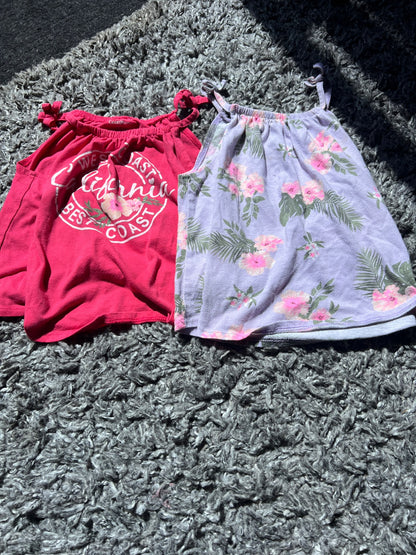Girl’s Mixed Bundle Floral Tank Tops, Kids 6/6X