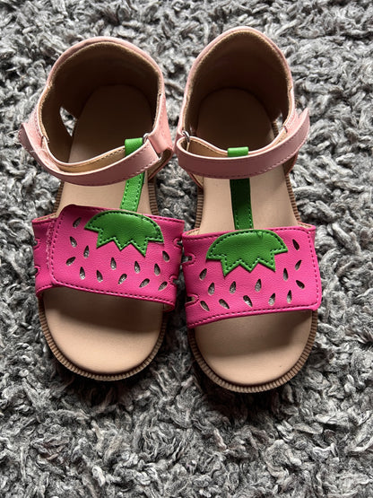 Girl’s Strawberry Sandals, Shoes 12 (Toddler:2-4yr)