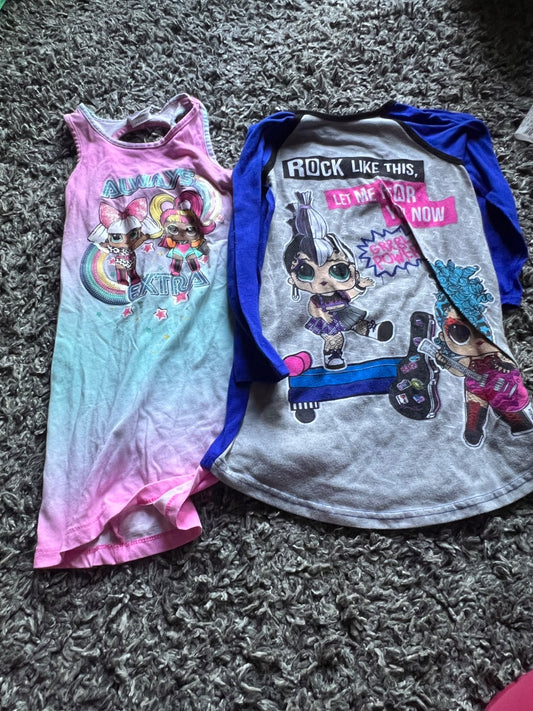 Girl’s Mixed Bundle L.O.L. Nightgowns, Kids 6/6X
