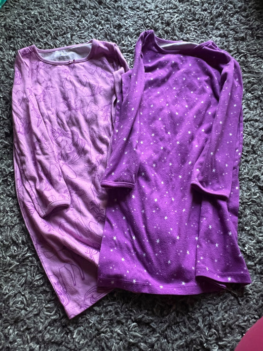 Girl’s Mixed Bundle Long Sleeved Nightgowns, Kids 6/6X