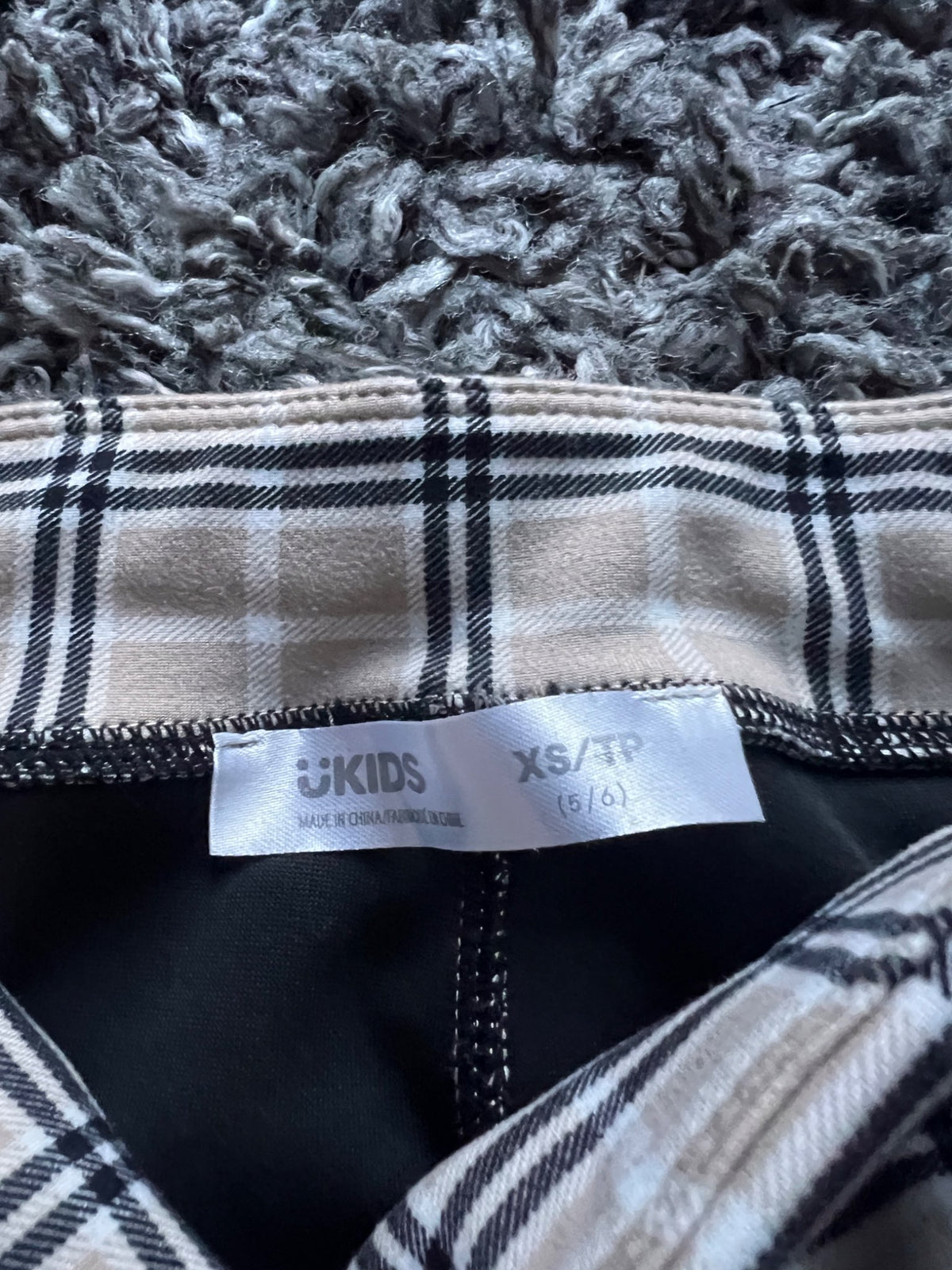 Girl’s NWOT Plaid Leggings, Kids 6/6X