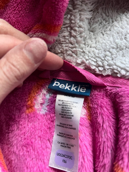 Girl’s Pink/ Rainbow Housecoat, Kids 7