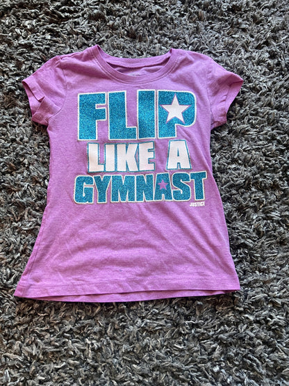 Girls Justice Gymnastics T Shirt, Kids 6/6X