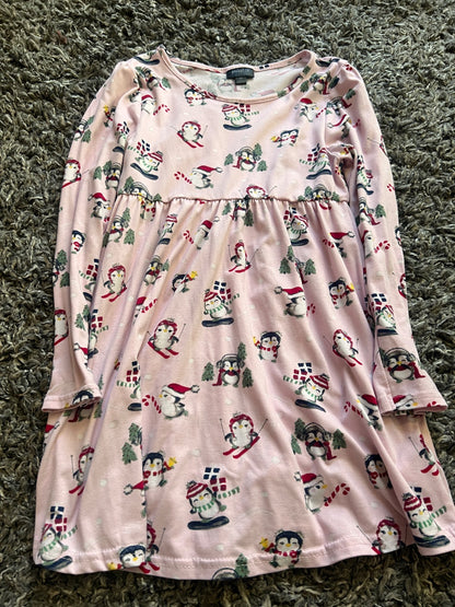 Girl’s Long Sleeved Penguin Dress, Kids 6/6X