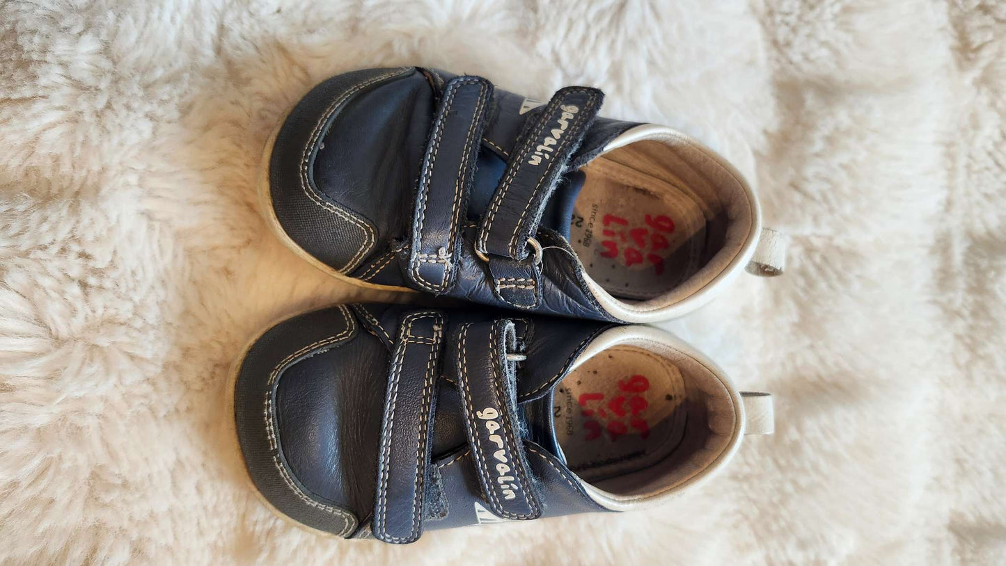 Garvalin Barefoot Navy Blue Velcro Baby Shoes Size 22, Shoes 7 (Walkers:12-24 mth)