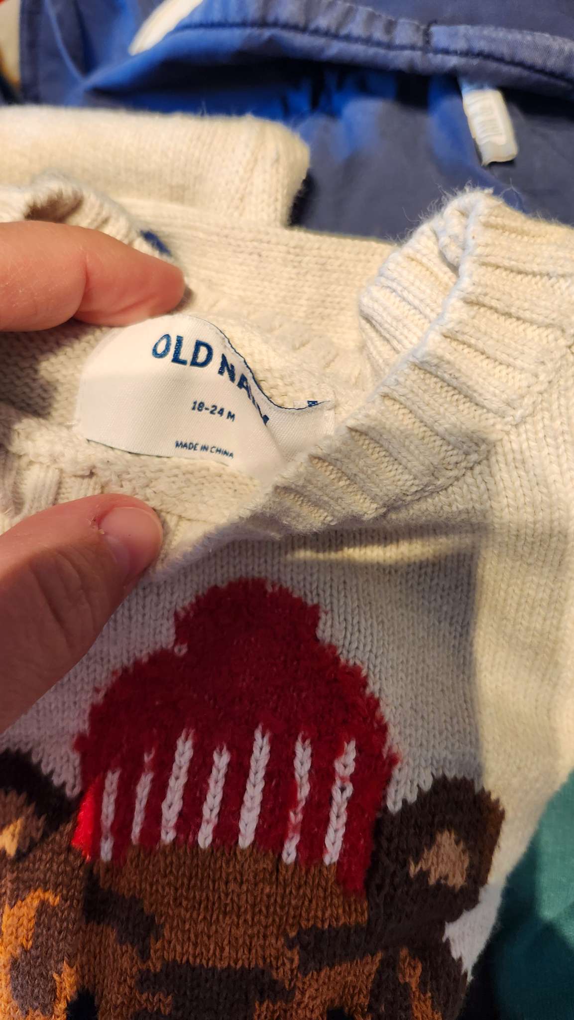 Old Navy baby sweaters 18-24M - striped & bear, Kids 24 Month (18-24M)