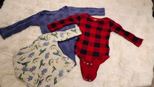 Baby Long-Sleeve Bodysuits, 3 Pack 24m, Kids 24 Month (18-24M)