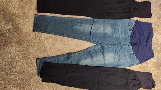 Pregnancy work pants 3 pack, Maternity L (12-14)