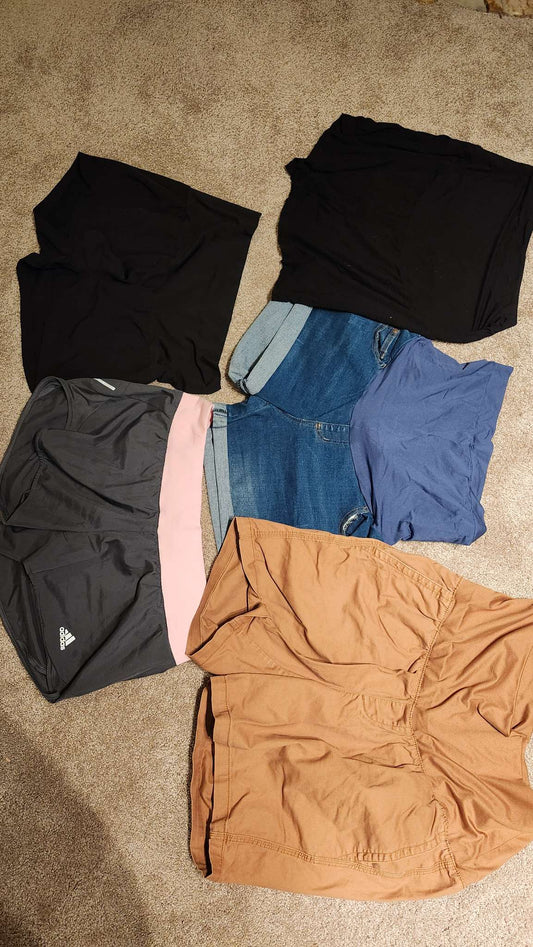 Pregnancy shorts 5 pack, Maternity L (12-14)