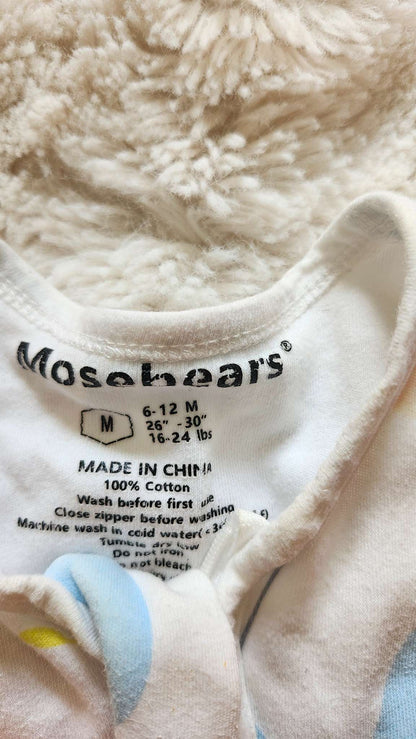 Mosebears Baby Sleep Sack 6-12M Animal Print 100% cotton, 6-12 Months (Medium)