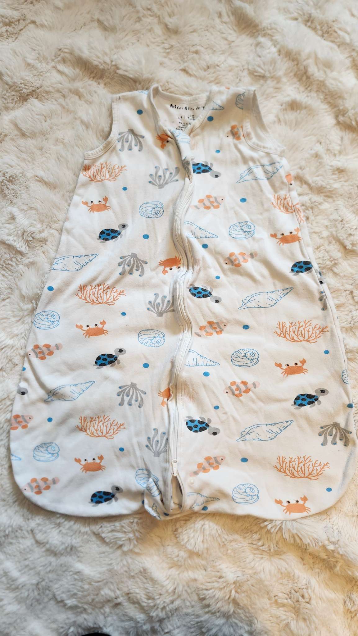 Baby Sleep Sack 6-12M Ocean Print, 6-12 Months (Medium)