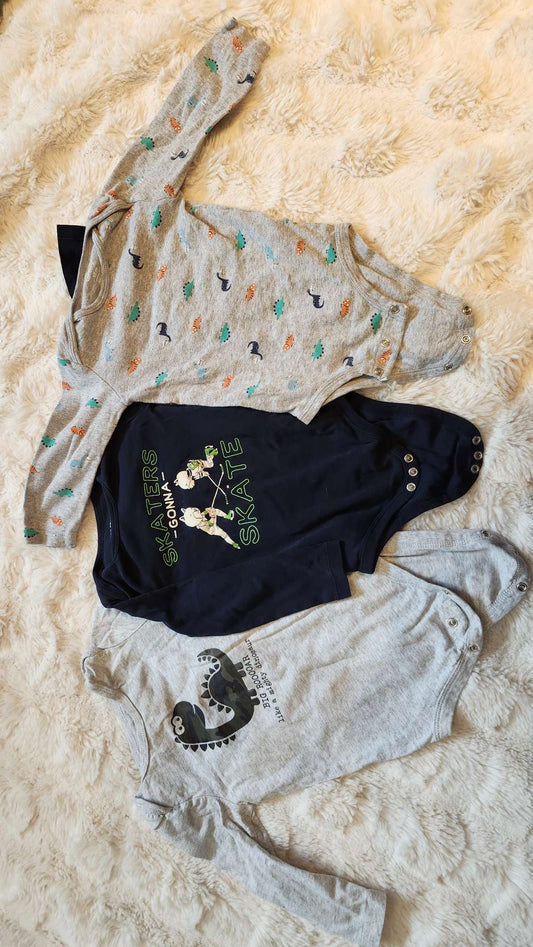 18m Baby Boy Long Sleeve Bodysuits 3-Pack , Kids 24 Month (18-24M)