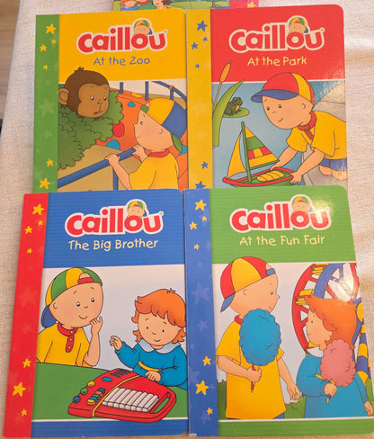 Caillou Books - Set of 4 Boardbooks and 1 Paperback