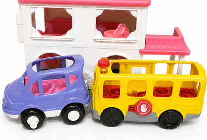 Little People House, Purple Lil' Movers SUV/Mini Van and School Bus