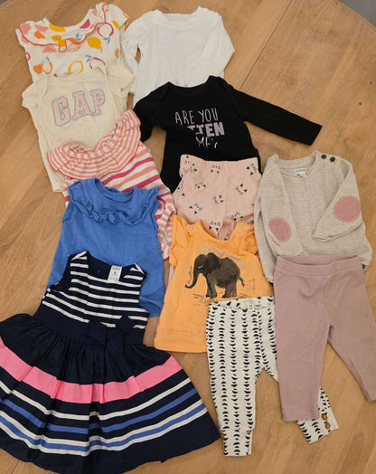 3 to 6 Month Clothing Bundle (Fancy dress, Onesies,  3x matching sets), Kids 6 Month (3-6M)