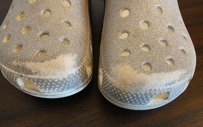 Silver Sparkly Crocs Size 11, Shoes 11 (Toddler:2-4yr)