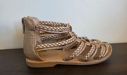 Girls Gladiator Sandals,  Rose Gold, Size 11, Shoes 11 (Toddler:2-4yr)