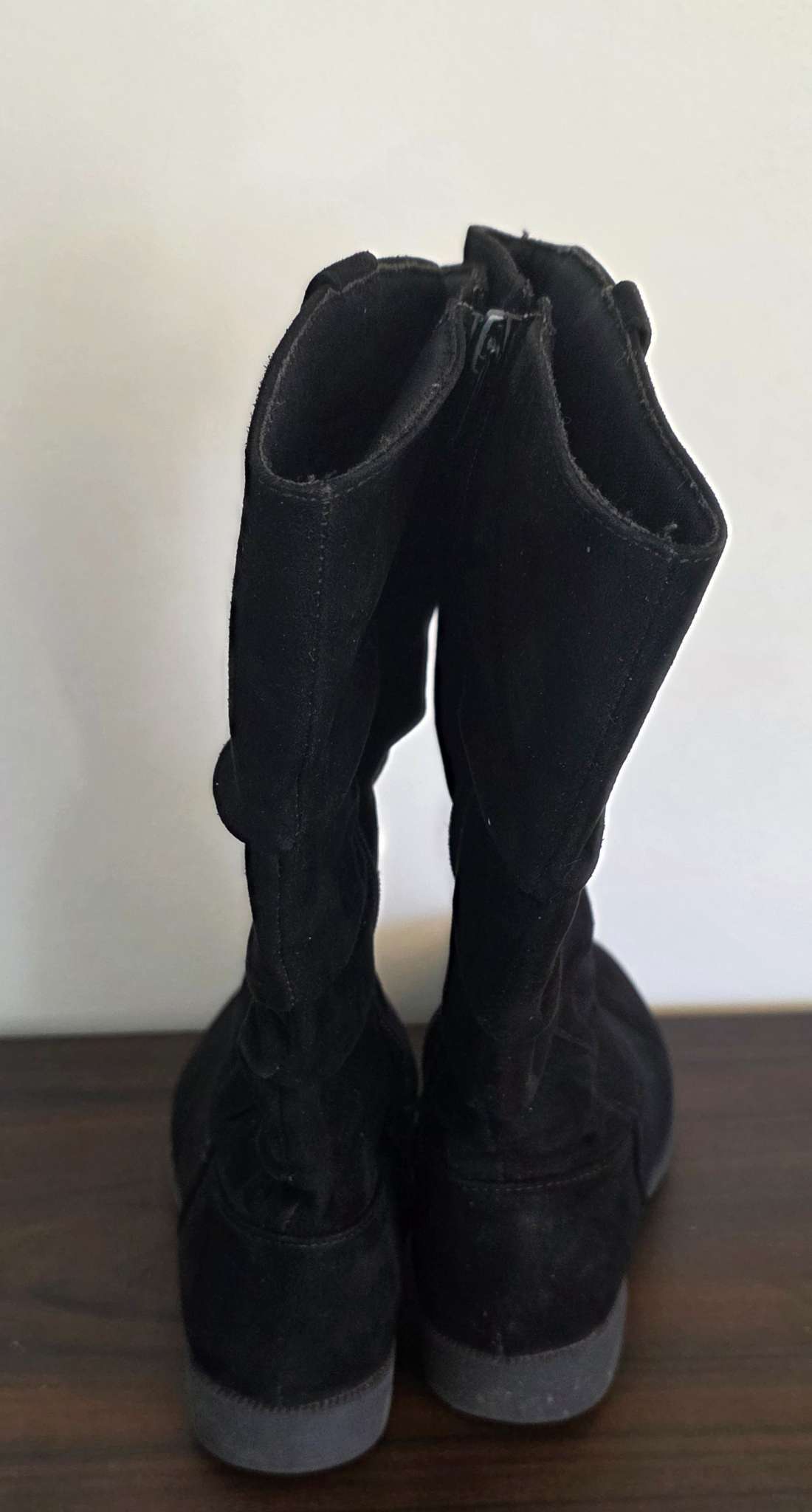 Black knee high faux suede boots, Size 12, Shoes 12 (Toddler:2-4yr)