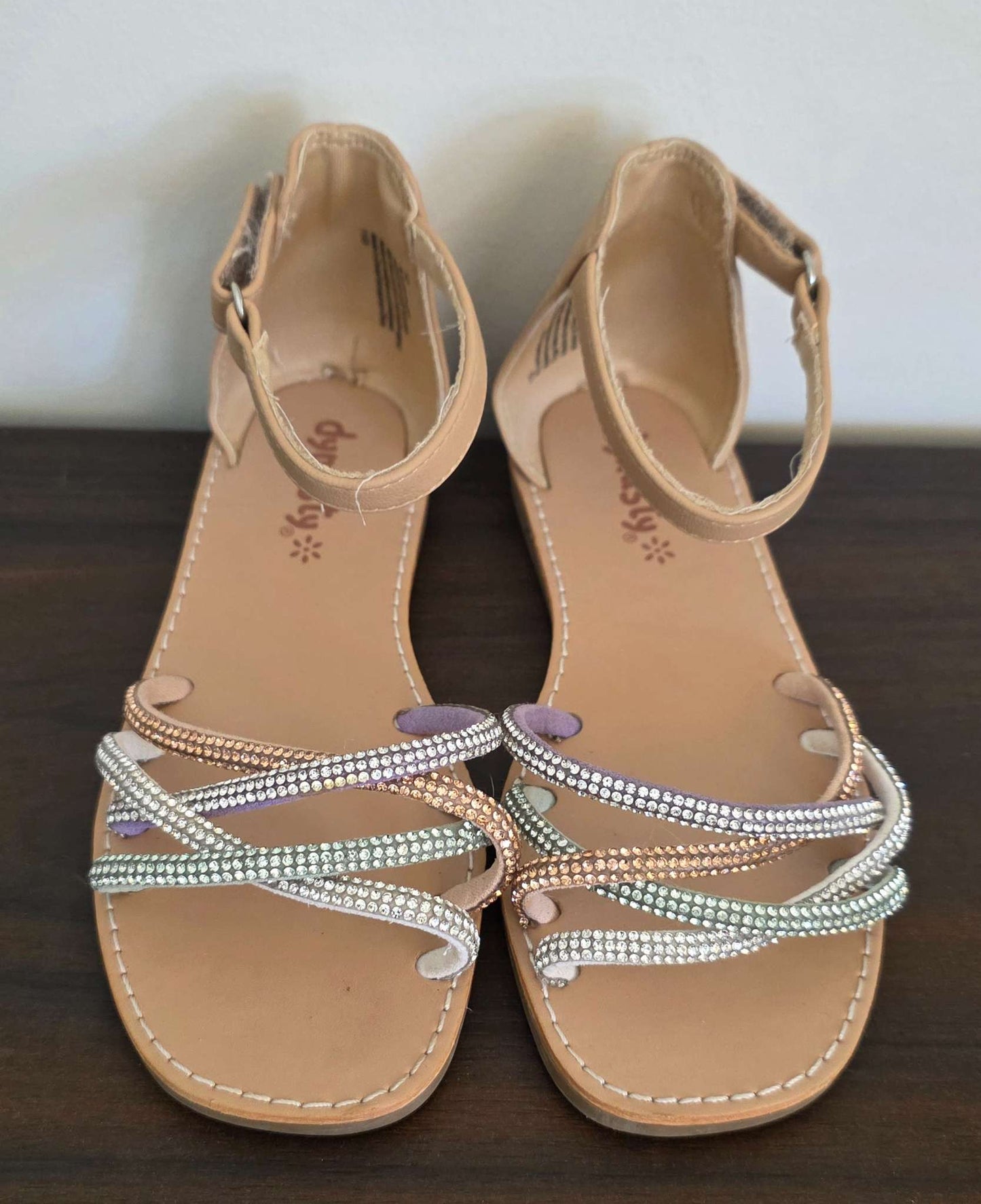 Girls Fancy Sandals, Rhinestone, Size 12, Shoes 12 (Toddler:2-4yr)