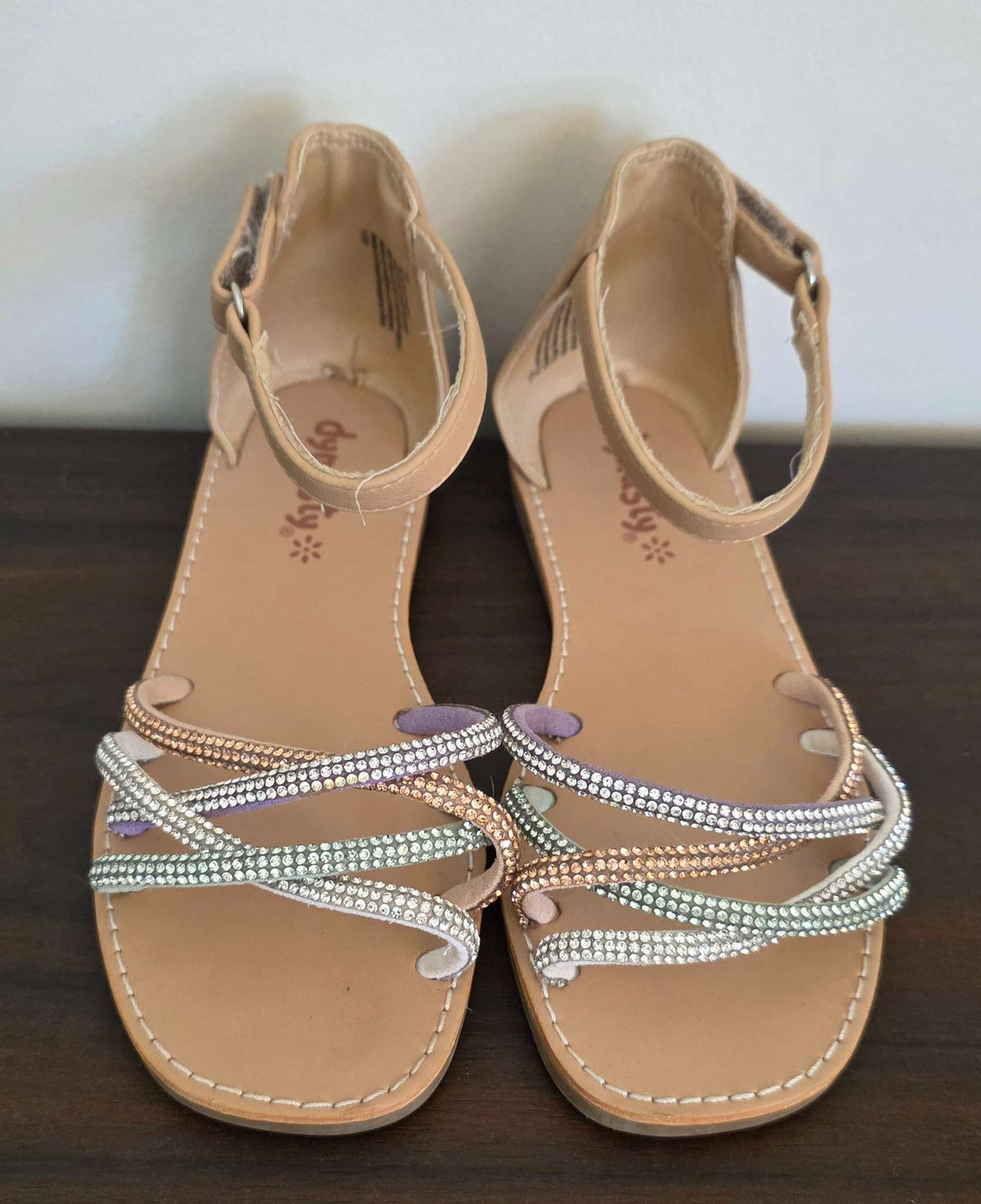 Girls Fancy Sandals, Rhinestone, Size 12, Shoes 12 (Toddler:2-4yr)