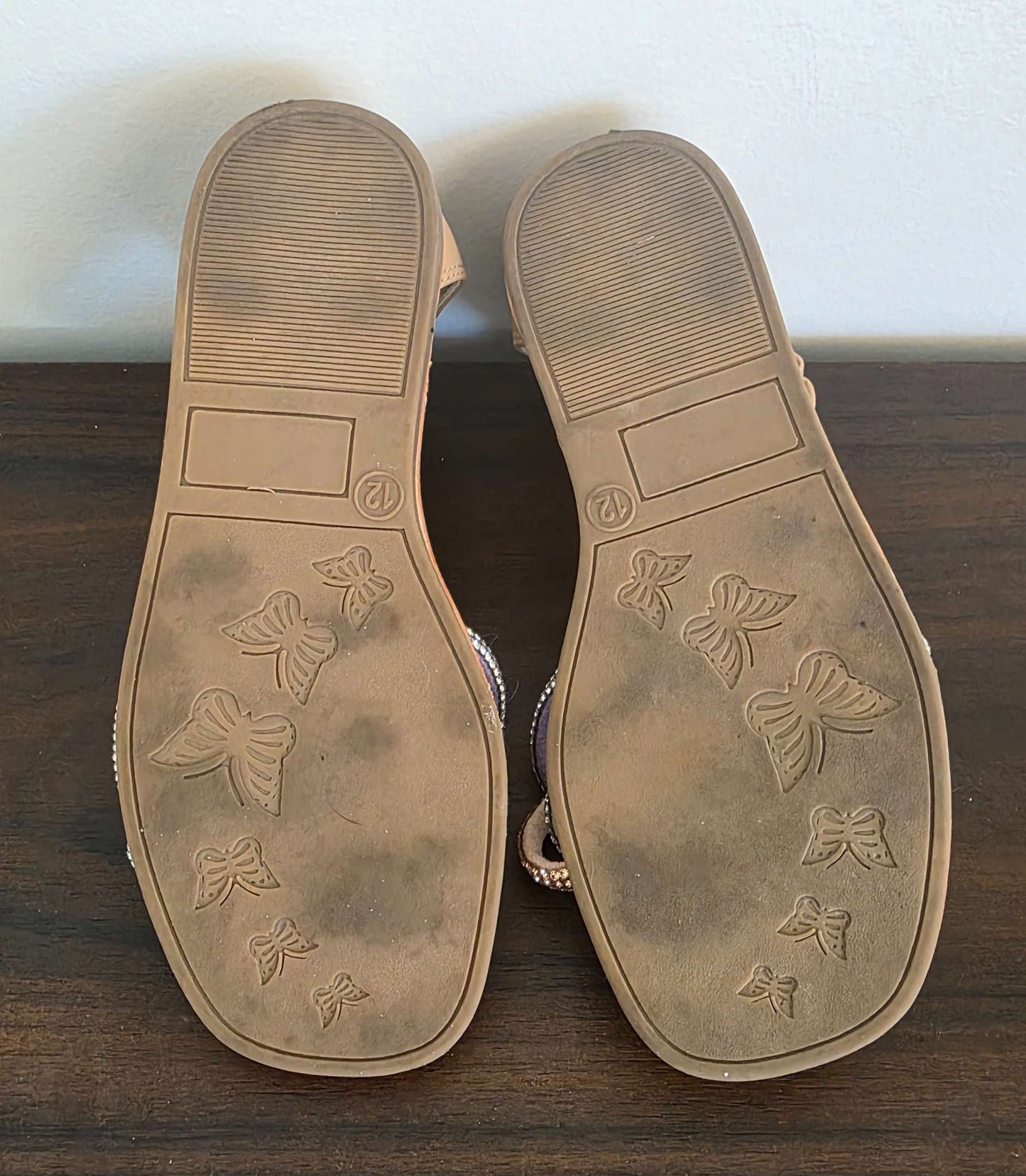 Girls Fancy Sandals, Rhinestone, Size 12, Shoes 12 (Toddler:2-4yr)
