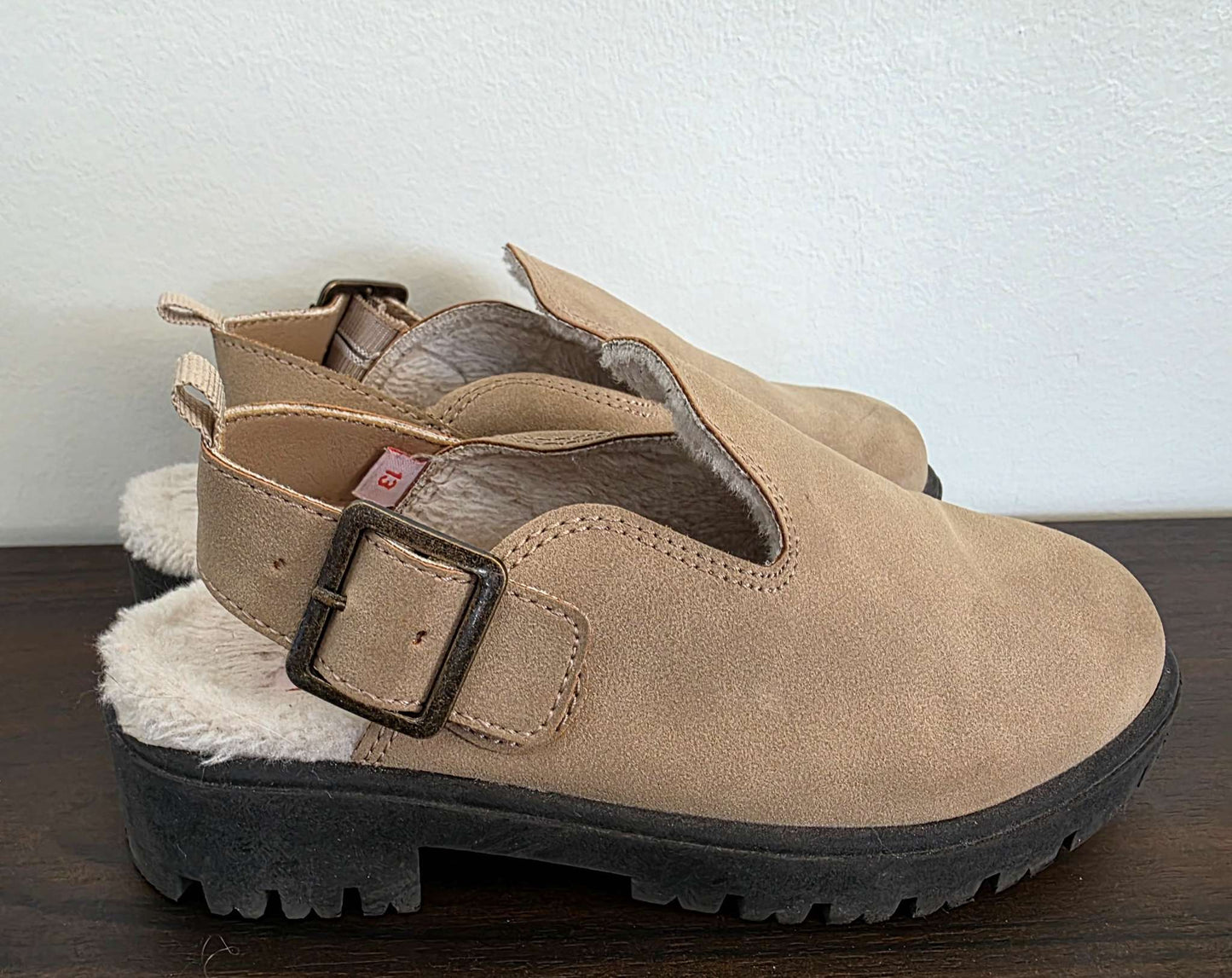 Joe Fresh Sling Back Shoes, Faux Suede, soft on the inside Size 13, Shoes 13 (Kids:4-8yr)