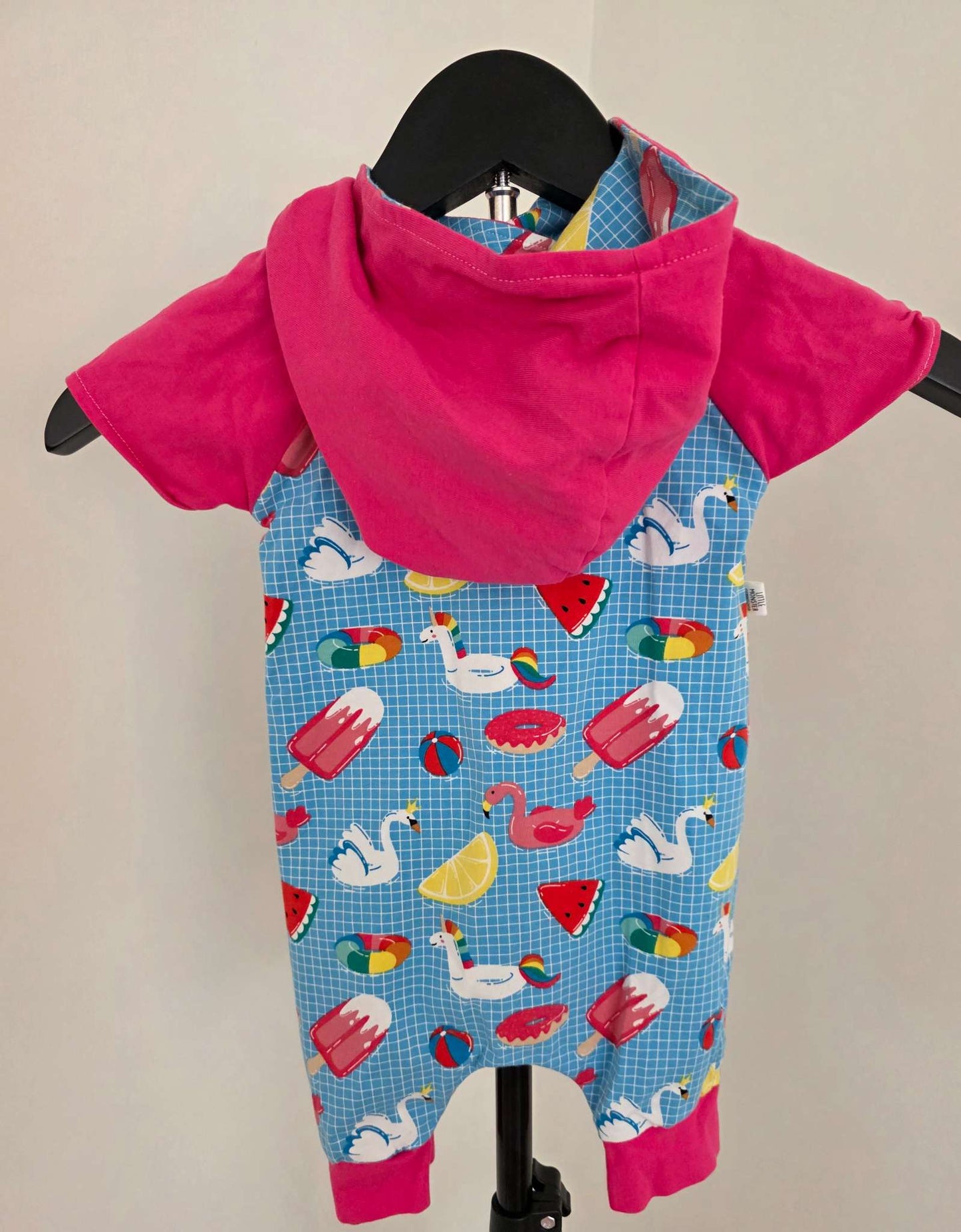 Little Monster Creations One Piece Romper with Hood, Kids 9 Month (6-9M)