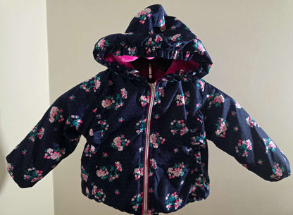 Navy Blue and Floral Lightweight Jacket - 18 Months, Kids 18 Month (12-18M)