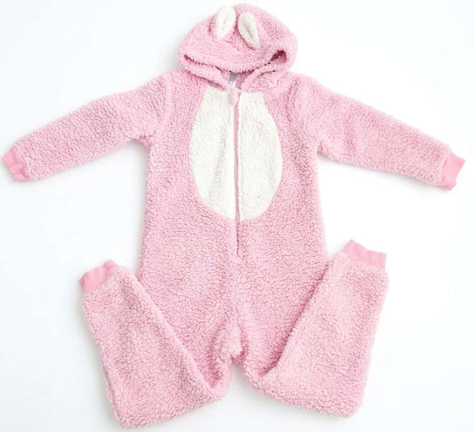Cozy Bunny Sherpa Onesie – Size 6, Kids 6/6X