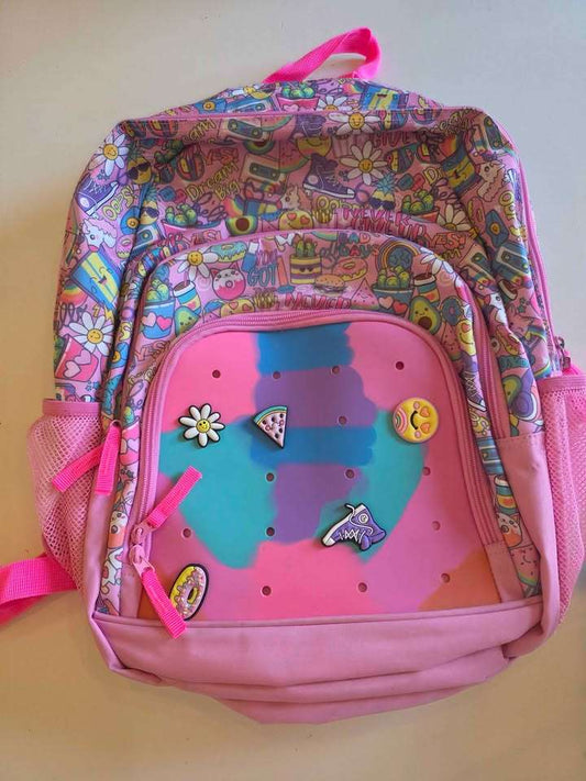 Jetstream Multi-Compartment School Backpack with Laptop Pocket & Charms - MSRP $39.99
