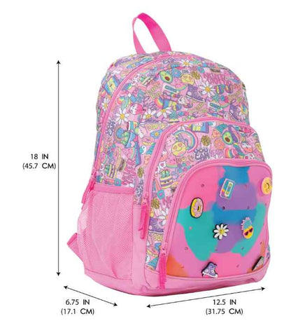 Jetstream Multi-Compartment School Backpack with Laptop Pocket & Charms - MSRP $39.99