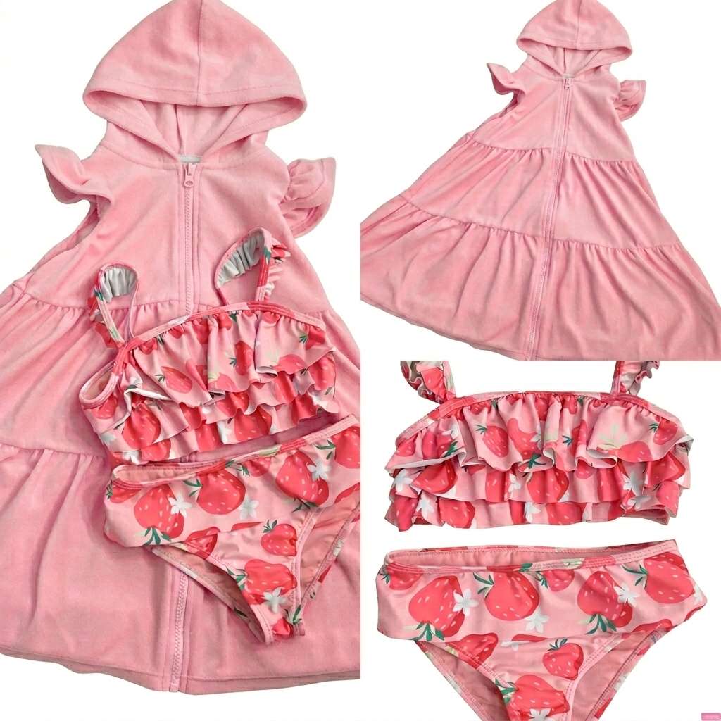 Cynthia Rowley 3-Piece Swim Set - Size 6, Kids 6/6X