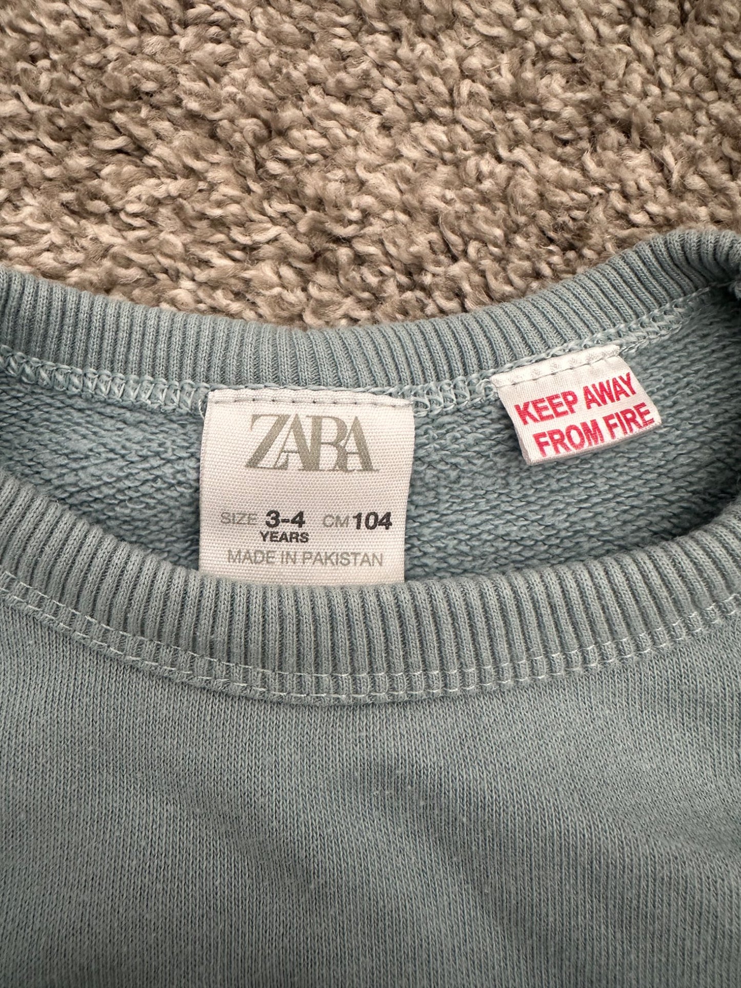 zara blue sweatshirt , Kids 3T