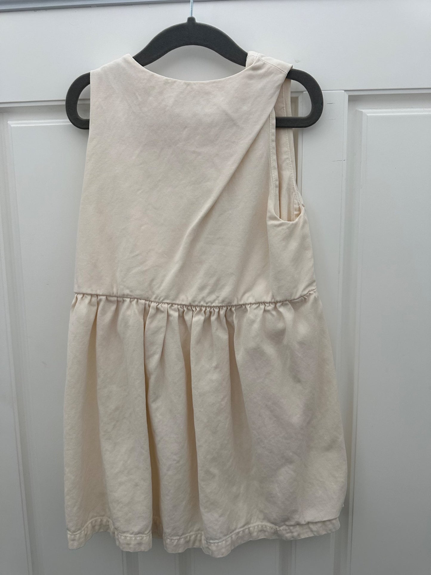 Zara white Twill dress 5Y , Kids 5/5T