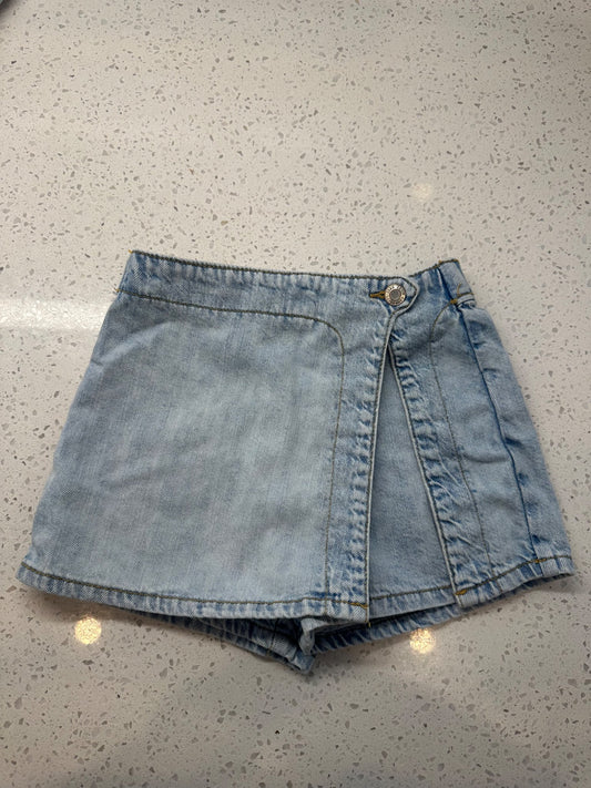 Zara Denim Skort 5 Year, Kids 5/5T (extra small)