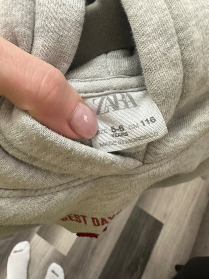 Zara cropped hoodie bear graphic 5-6 y , Kids 5/5T