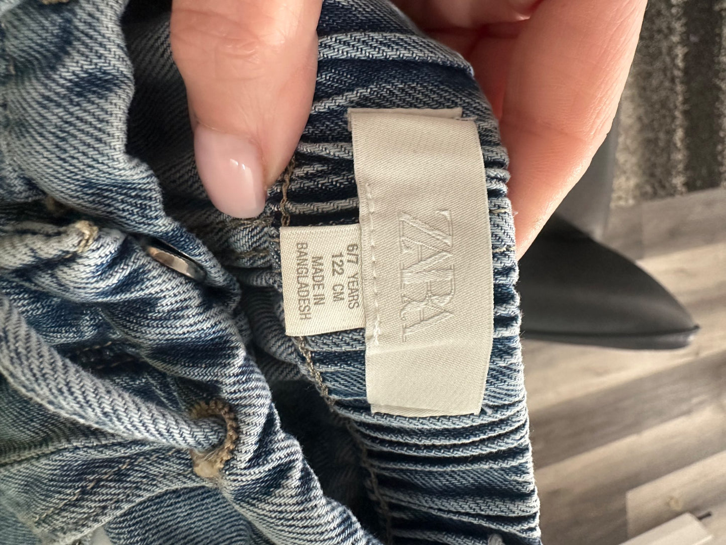 Zara blue wide leg denim 6 y , Kids 6/6X