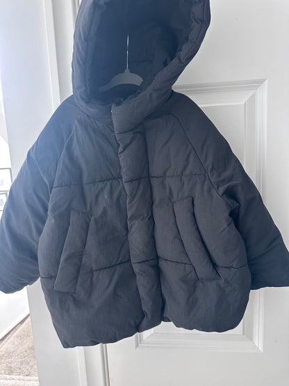Zara black puffer winter jacket 6y , Kids 6/6X